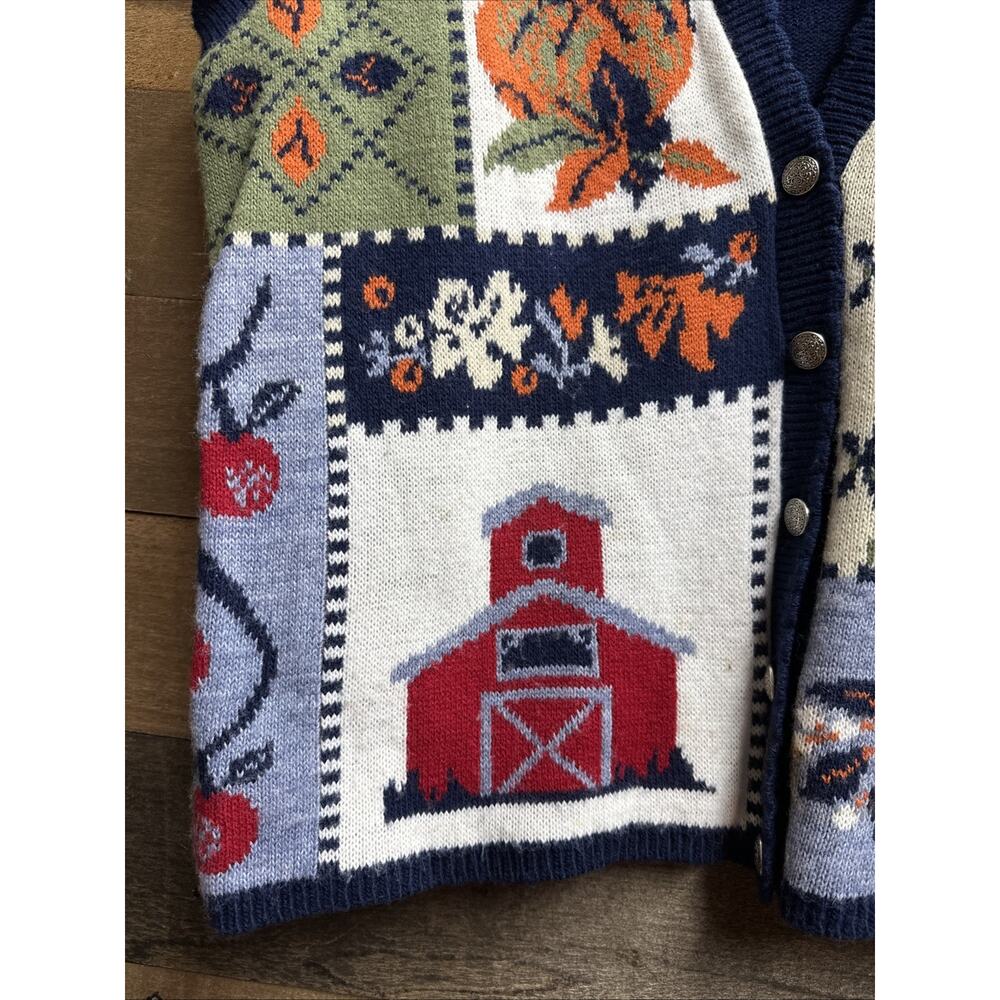 Vintage Southern Lady Thanksgiving Fall Halloween Sweater Vest Sz L - Picture 3 of 8